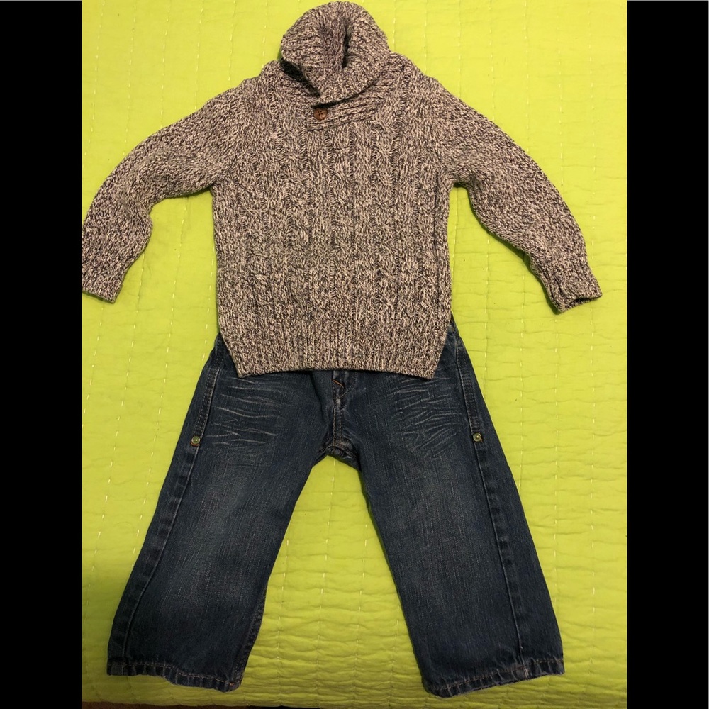 Diesel Industry Jeans & Crazy 8 Sweater (Infant)